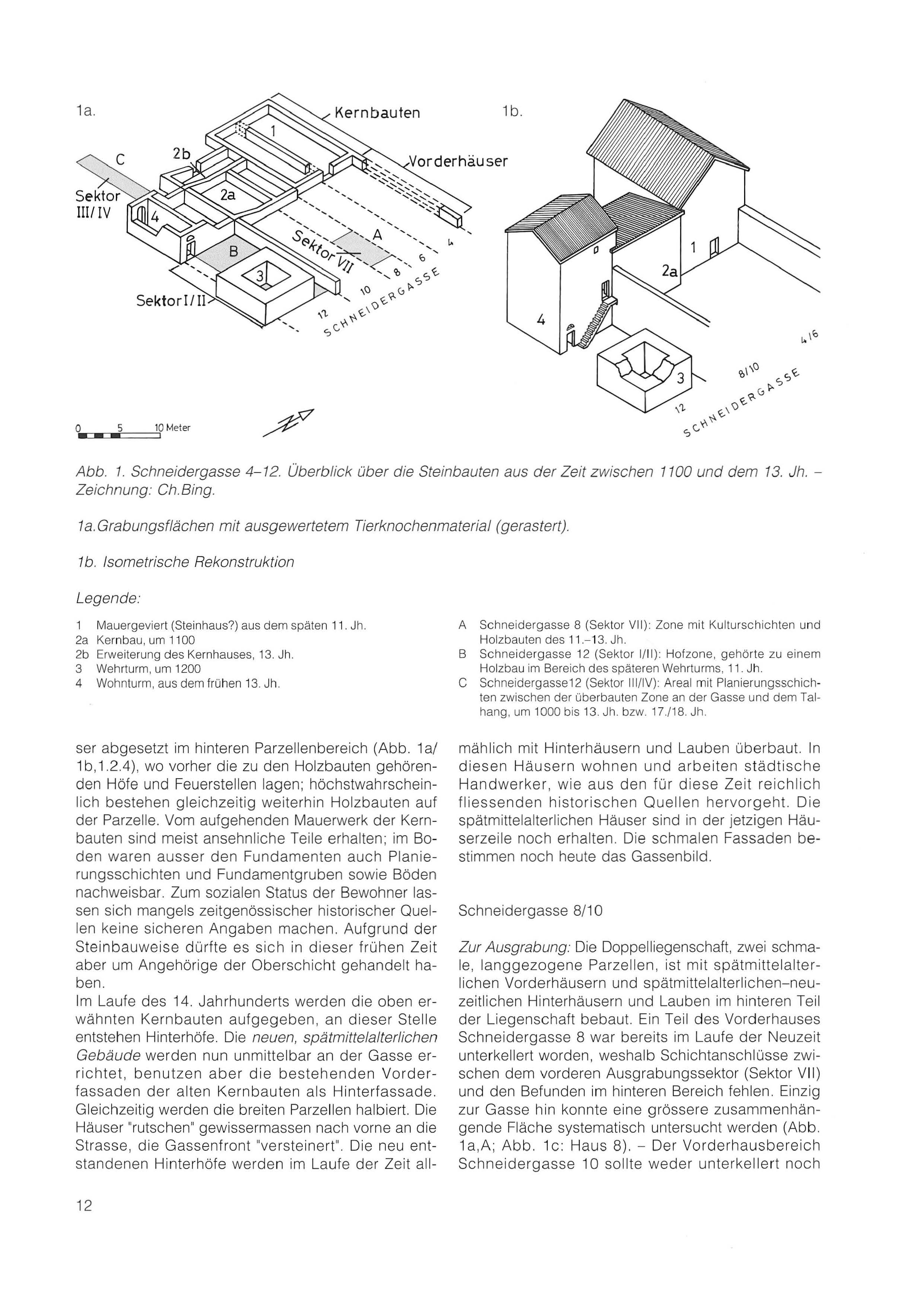 Überblick über die Steinbauten aus der Zeit zwischen 1100 und dem 13. Jh.