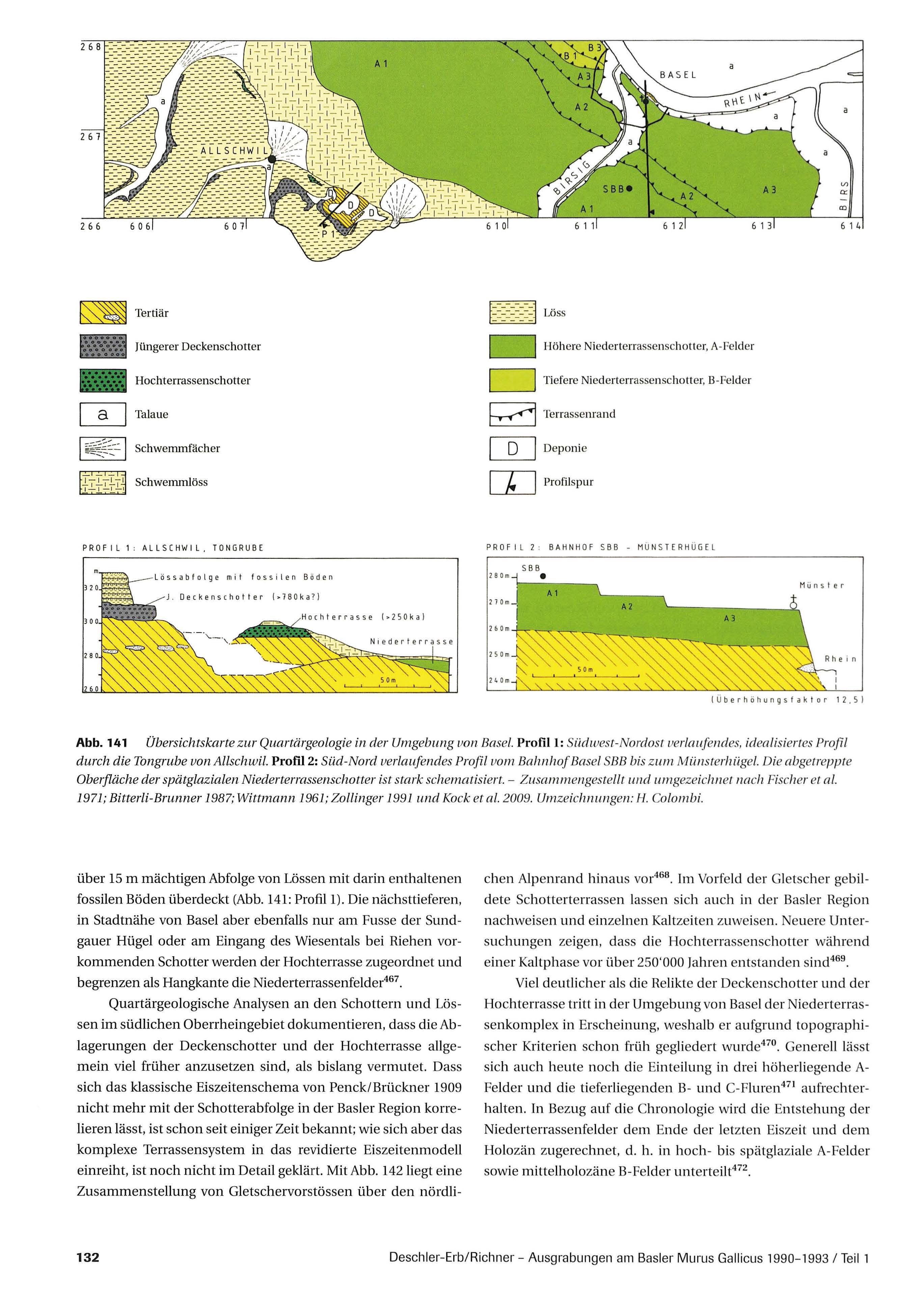 Seite aus dem Beitrag über die geoarchäologischen Untersuchungen