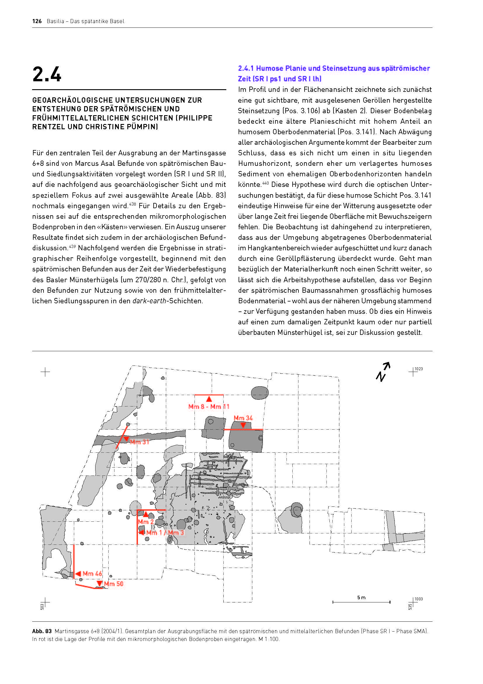 Erste Seite des Beitrags zu den geoarchäologischen Untersuchungen